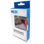 EARPHONE WITH MICROPHONE - FLAT CABLE (RED)