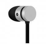 EARPHONE WITH MICROPHONE - FLAT CABLE (BLACK)