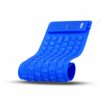 FLEXIBLE WATERPROOF KEYBOARD - SPANISH - BLUE