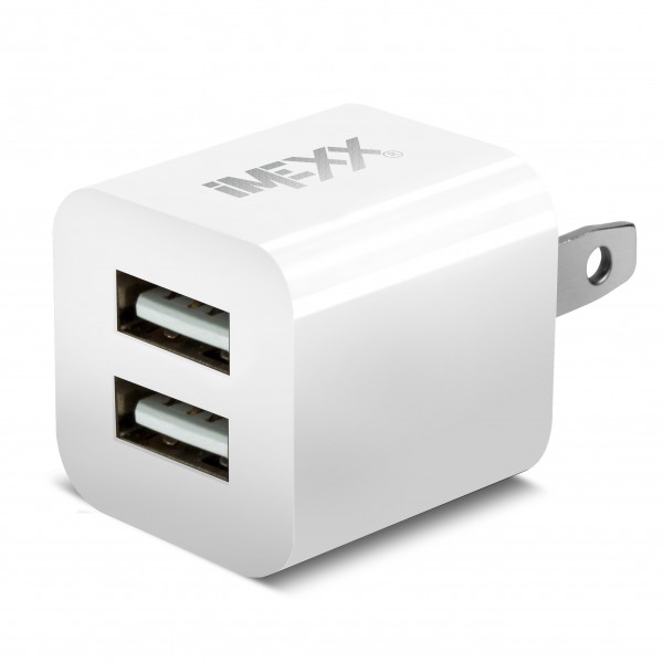 PREMIUM DUAL USB  CHARGER 2.1A & 1A. - WHITE